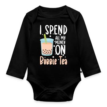 Kawaii Niedlich Lecker - Baby Bio-Langarm-Body - Schwarz - Vorne