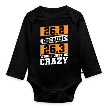 Marathon Runner Triathlon Strength - Organic Longsleeve Baby Bodysuit - black - Front