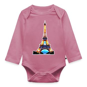 Eiffel tower #7 - Body Bébé bio manches longues - mauve - Devant