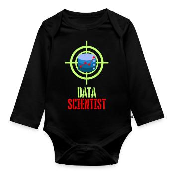 Base de données Data Hunter Funny - Body Bébé bio manches longues - noir - Devant