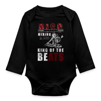 Dj Celebrate Vinyl - Organic Longsleeve Baby Bodysuit - black - Front