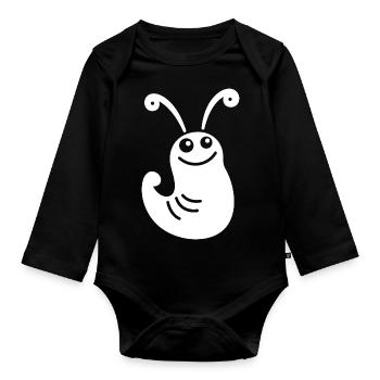 Slug 4 - Organic Longsleeve Baby Bodysuit - black - Front
