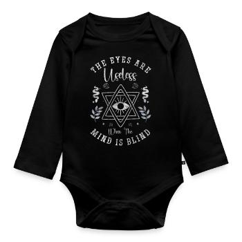 Magical Faith Stars Power - Organic Longsleeve Baby Bodysuit - black - Front