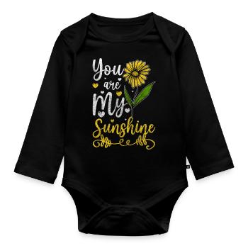 Nature Odeur Amour Saint Valentin - Body Bébé bio manches longues - noir - Devant