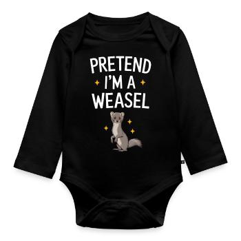 Wiesel - Baby Bio-Langarm-Body - Schwarz - Vorne
