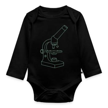 Microscope - Body Bébé bio manches longues - noir - Devant