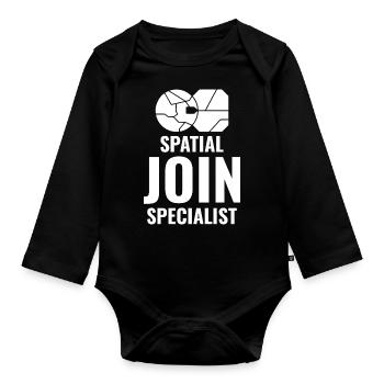 Spatial Join Analyste de données SIG Expert en cartographie - Body Bébé bio manches longues - noir - Devant