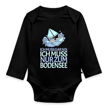 Bodensee - Baby Bio-Langarm-Body - Schwarz - Vorne