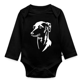 Italian wind chime head "Black Edition" - Organic Longsleeve Baby Bodysuit - black - Front