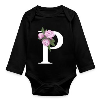 P - Baby Bio-Langarm-Body - Schwarz - Vorne