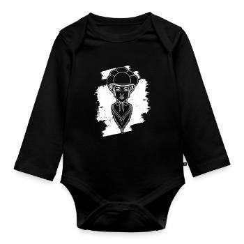 Schwarzwaldmädel Schwarzwald Deutsch Berg - Baby Bio-Langarm-Body - Schwarz - Vorne