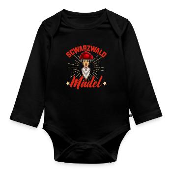 Schwarzwaldmädel Schwarzwald Deutsch Wald - Baby Bio-Langarm-Body - Schwarz - Vorne