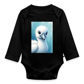 Albatros - Body Bébé bio manches longues - noir - Devant