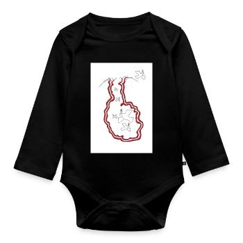 PEACE SEED AUSTRIA by Gudrun KARGL - Baby Bio-Langarm-Body - Schwarz - Vorne