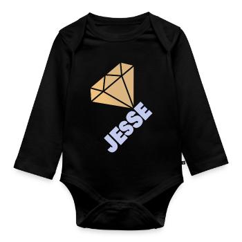 Edel Jesse - Baby Bio-Langarm-Body - Schwarz - Vorne