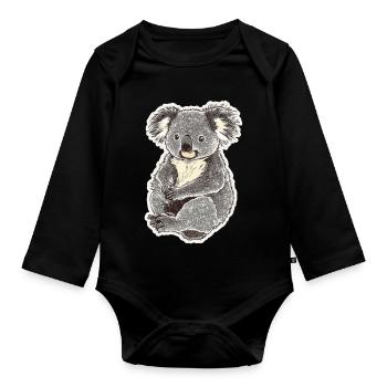 Koala - Baby Bio-Langarm-Body - Schwarz - Vorne