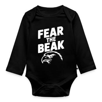 Fear the Beak - Organic Longsleeve Baby Bodysuit - black - Front