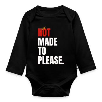 NOT1 - Organic Longsleeve Baby Bodysuit - black - Front