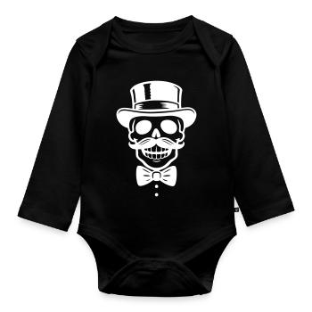 Groom Skeleton - Organic Longsleeve Baby Bodysuit - black - Front