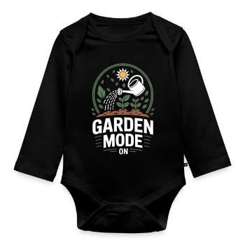 Mode jardin sur Gartenmodus An Gärtner - Body Bébé bio manches longues - noir - Devant