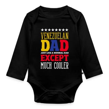 Venezuela Flag Pride & Home Venezuela - Organic Longsleeve Baby Bodysuit - black - Front
