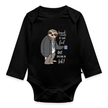 Irgendwas ist hier faul Oh das bin ja ich! - Baby Bio-Langarm-Body - Schwarz - Vorne