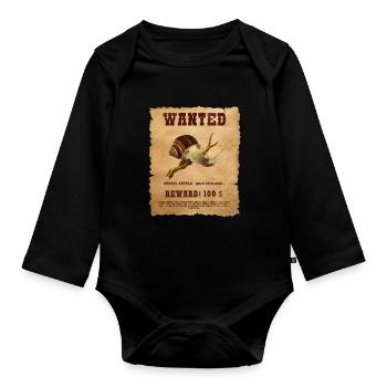 WANTED POSTER PAPIER CARGOL CATALA - Body Bébé bio manches longues - noir - Devant