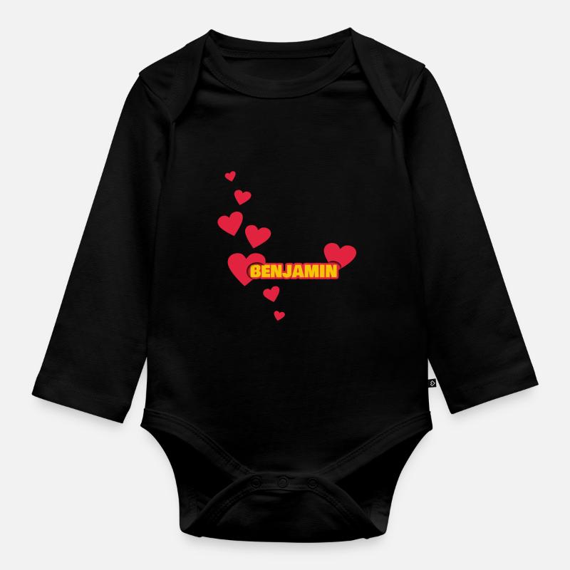 Benjamin - Baby Bio-Langarm-Body - Schwarz