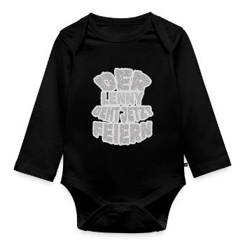 Feiern Party Lenny - Baby Bio-Langarm-Body - Schwarz - Vorne
