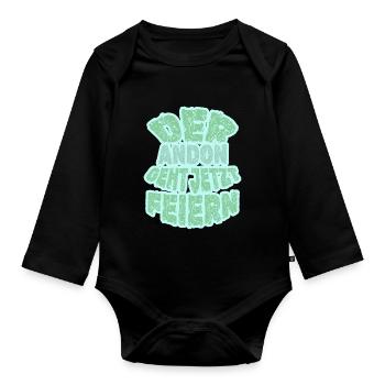 Feiern Andon - Baby Bio-Langarm-Body - Schwarz - Vorne