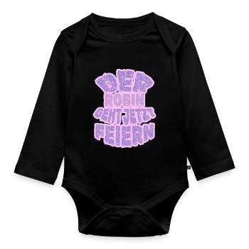 Vorname Robin - Baby Bio-Langarm-Body - Schwarz - Vorne