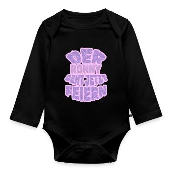 Party Ronny - Baby Bio-Langarm-Body - Schwarz - Vorne