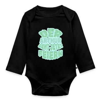 Vorname Arthur - Baby Bio-Langarm-Body - Schwarz - Vorne