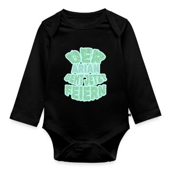 Feiern für Arian Arian Party - Baby Bio-Langarm-Body - Schwarz - Vorne