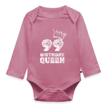 Year 99 - Organic Longsleeve Baby Bodysuit - mauve - Front