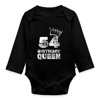 Year 54 - Organic Longsleeve Baby Bodysuit - black - Front
