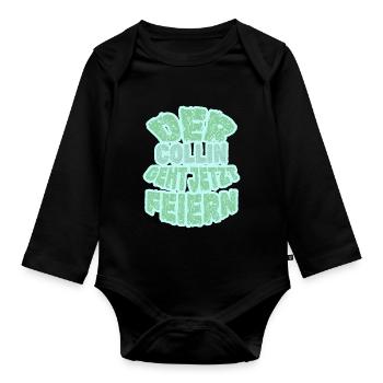 Feiern Collin - Baby Bio-Langarm-Body - Schwarz - Vorne