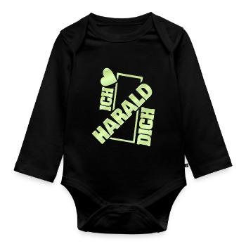 Couple Harald - Baby Bio-Langarm-Body - Schwarz - Vorne