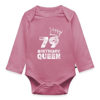 Geburtstag 79 - Baby Bio-Langarm-Body - Mauve - Vorne