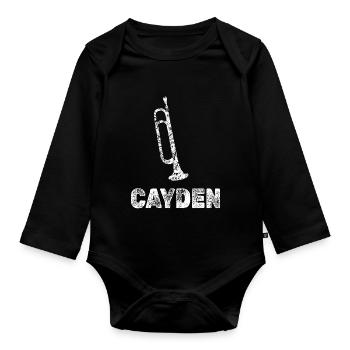 Fanfare Cayden - Body Bébé bio manches longues - noir - Devant
