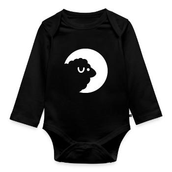 Sheep Moon - Organic Longsleeve Baby Bodysuit - black - Front