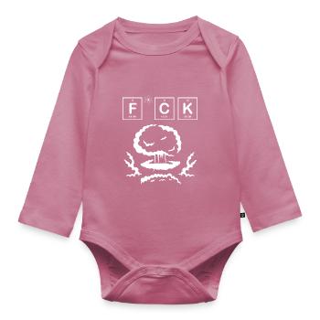 F * ck chemistry biology student. Gift - Organic Longsleeve Baby Bodysuit - mauve - Front