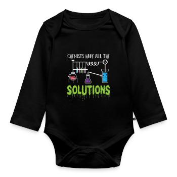 Toutes les solutions Chercheurs Poison - Body Bébé bio manches longues - noir - Devant