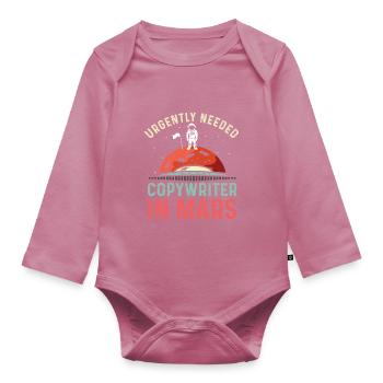 Rédacteur en chef de Mars Editor-in-Chief Gift - Body Bébé bio manches longues - mauve - Devant