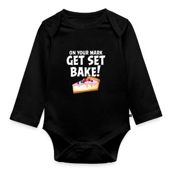 British Backshow Back Tees - Baby Bio-Langarm-Body - Schwarz - Vorne