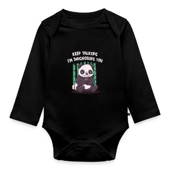 Sprechen Sie weiter, ich diagnose Ihnen lustige sa - Baby Bio-Langarm-Body - Schwarz - Vorne