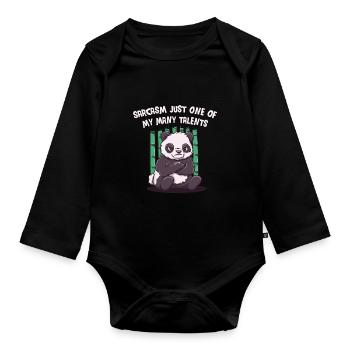 Sarcasm just one of my many talents funny - Organic Longsleeve Baby Bodysuit - black - Front