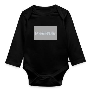 platinum Brand Clothing& Acessories - Organic Longsleeve Baby Bodysuit - black - Front