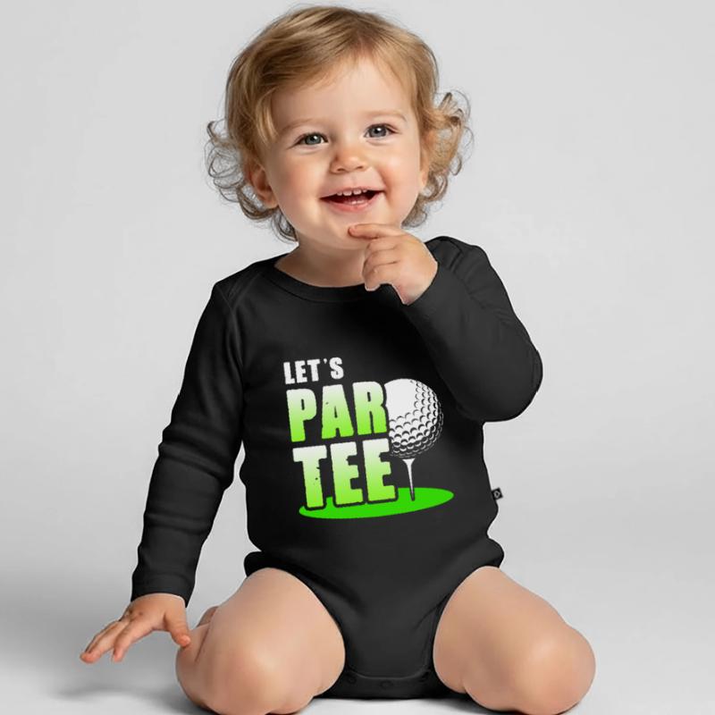 Let's Par Tee Golf Player Golfing Golf Course Golf Baby Bio-Langarm-Body