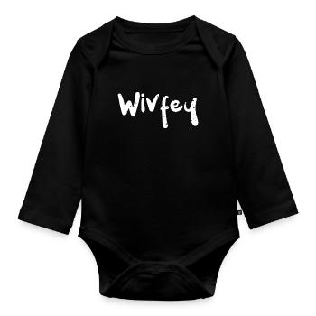 Wivfey - Marriage - Baby Bio-Langarm-Body - Schwarz - Vorne